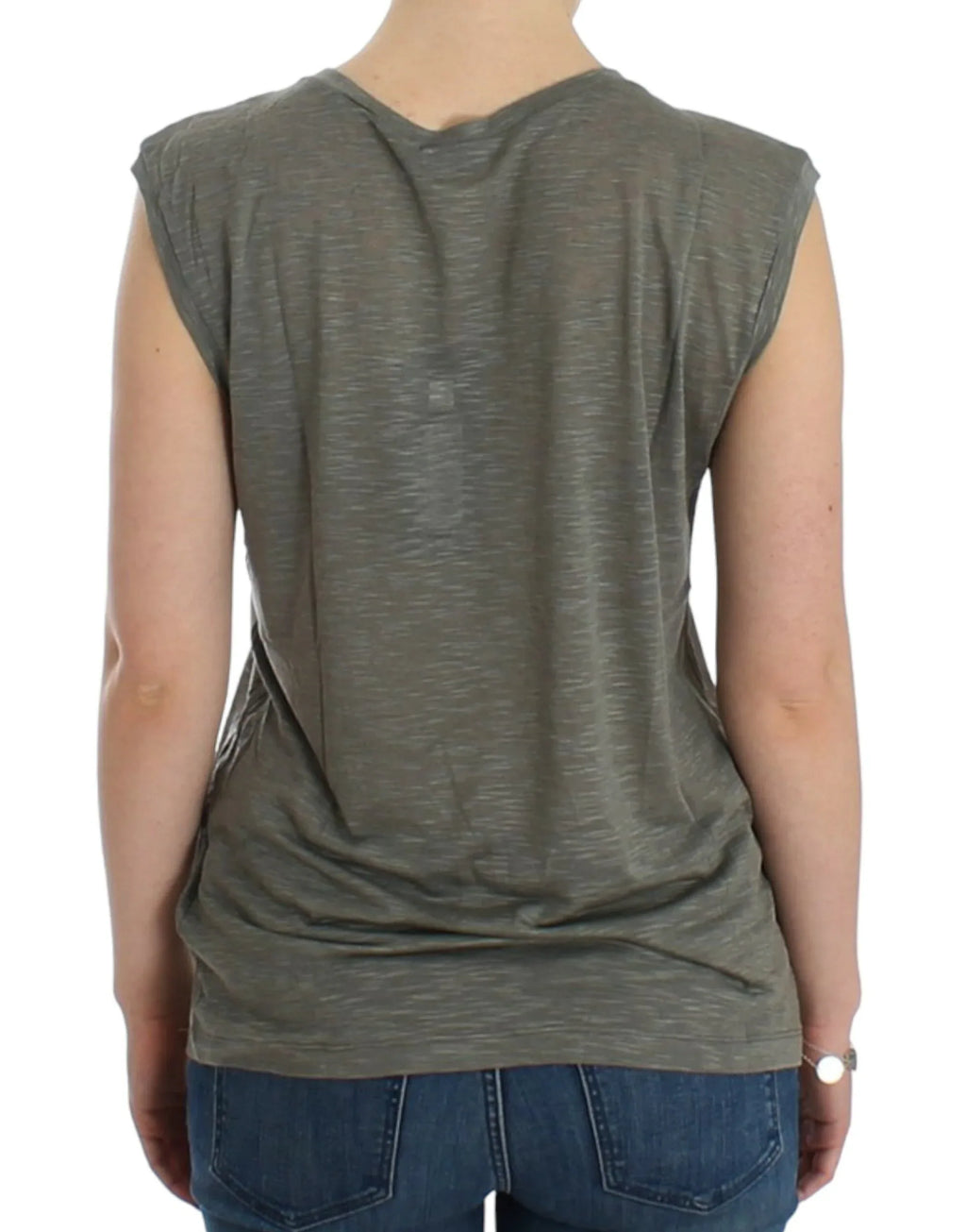Costume National Gray print sleeveless t-shirt - Zeiniez