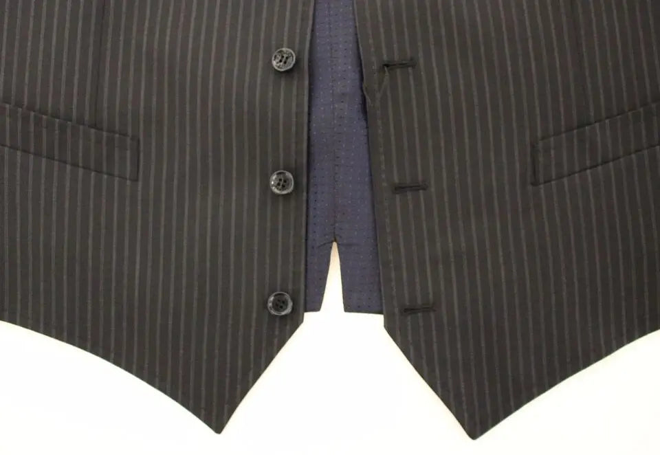 Dolce & Gabbana Gray Stretch Formal Dress Vest Gilet Dolce & Gabbana
