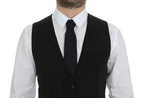 Dolce & Gabbana Black Wool Formal Dress Vest Gilet Jacket Dolce & Gabbana