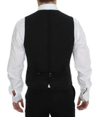 Dolce & Gabbana Black Wool Formal Dress Vest Gilet Jacket Dolce & Gabbana