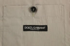 Dolce & Gabbana Gray Cotton Slim Fit Button Front Dress Vest Dolce & Gabbana