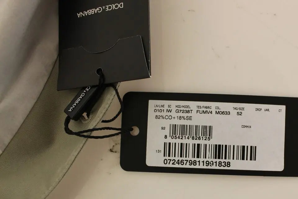 Dolce & Gabbana Beige Cotton Silk Blend Dress Vest Blazer Dolce & Gabbana