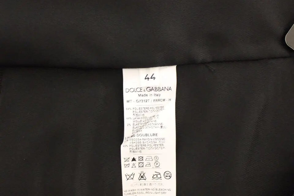 Dolce & Gabbana Gray Wool Stretch Dress Vest Jacket Blazer Dolce & Gabbana