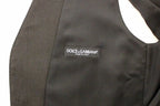 Dolce & Gabbana Gray Wool Stretch Dress Vest Jacket Blazer Dolce & Gabbana