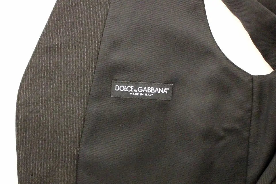 Dolce & Gabbana Gray Wool Stretch Dress Vest Jacket Blazer Dolce & Gabbana