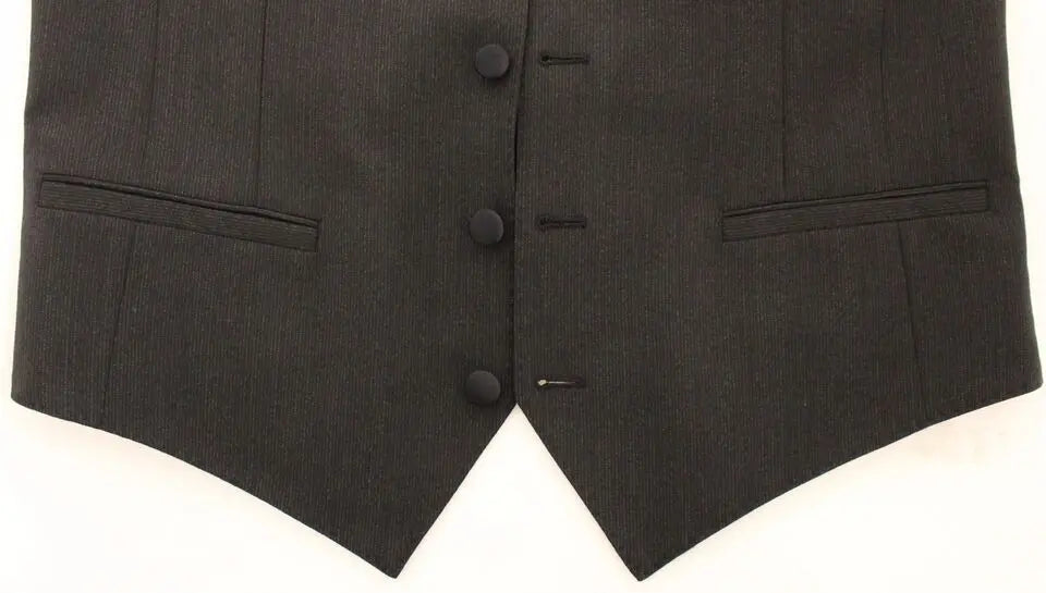 Dolce & Gabbana Gray Wool Stretch Dress Vest Jacket Blazer Dolce & Gabbana