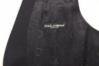 Dolce & Gabbana Blue Cotton Stretch Dress Vest Blazer Dolce & Gabbana