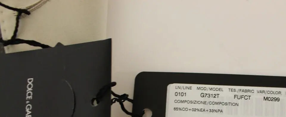 Dolce & Gabbana Beige Cotton Stretch Dress Vest Blazer Dolce & Gabbana