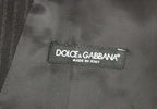 Dolce & Gabbana Black Striped Wool Single Breasted Vest Dolce & Gabbana