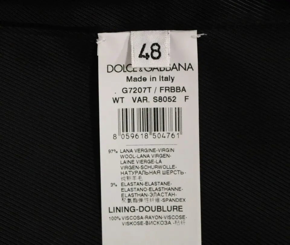 Dolce & Gabbana Gray Striped Wool Logo Vest Gilet Weste Dolce & Gabbana