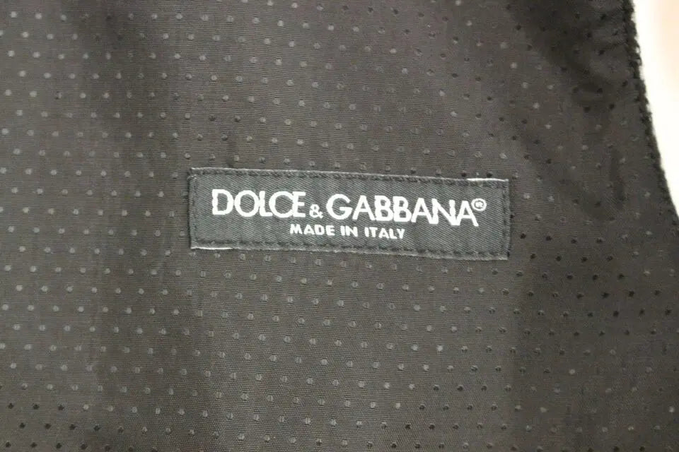 Dolce & Gabbana Gray Cotton Blend Logo Vest Gilet Weste Dolce & Gabbana