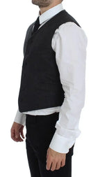 Dolce & Gabbana Gray Wool Blend Vest Gilet Weste Dolce & Gabbana