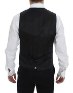Dolce & Gabbana Black Wool Formal Dress Vest Gilet Weste Dolce & Gabbana