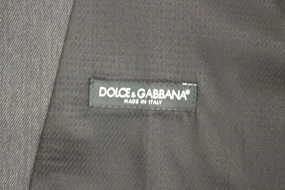 Dolce & Gabbana Gray Wool Formal Dress Vest Gilet Weste Dolce & Gabbana