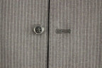 Dolce & Gabbana Gray Striped Wool Single Breasted Vest Dolce & Gabbana