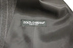 Dolce & Gabbana Gray Striped Wool Logo Vest Gilet Weste - Zeiniez
