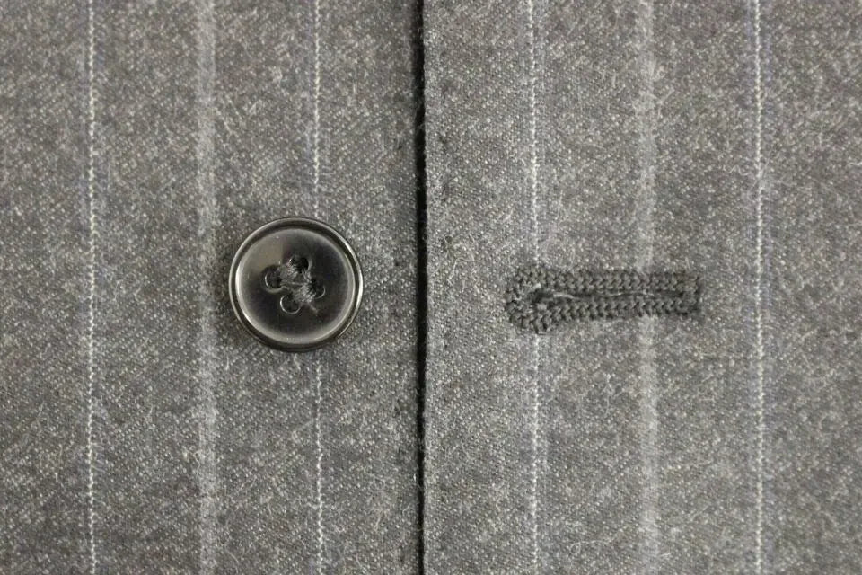 Dolce & Gabbana Gray Striped Wool Logo Vest Gilet Weste - Zeiniez