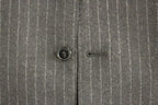 Dolce & Gabbana Gray Striped Wool Logo Vest Gilet Vests - Zeiniez