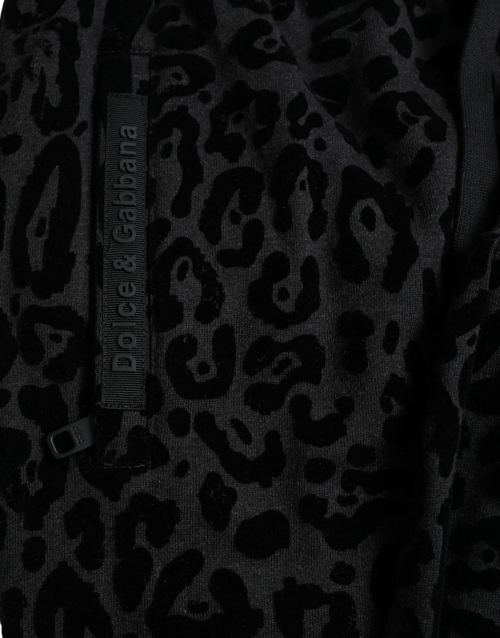 Dolce & Gabbana Black Leopard Cotton Slim Fit Jogger Pants - Zeiniez