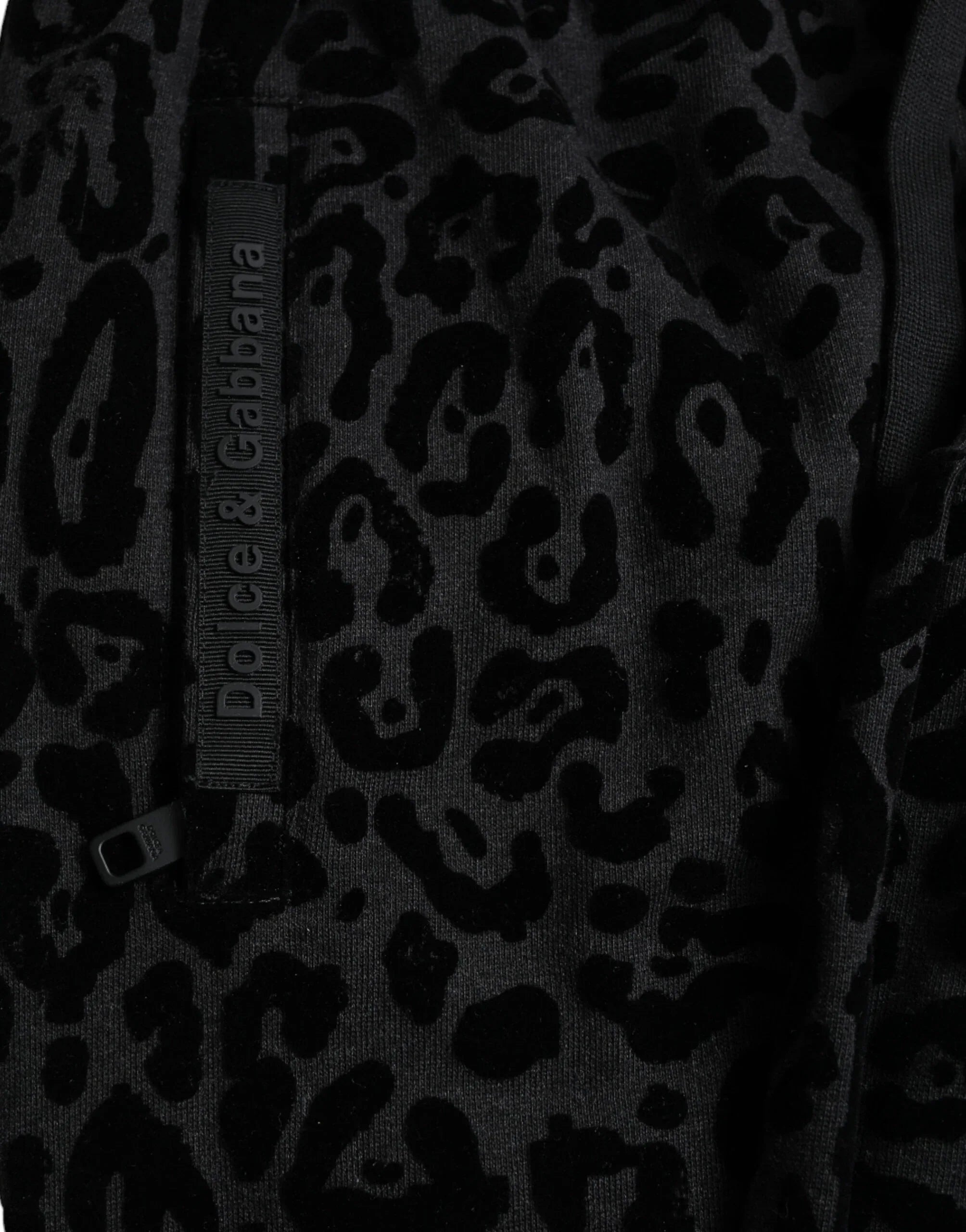Dolce & Gabbana Black Leopard Cotton Slim Fit Jogger Pants - Zeiniez