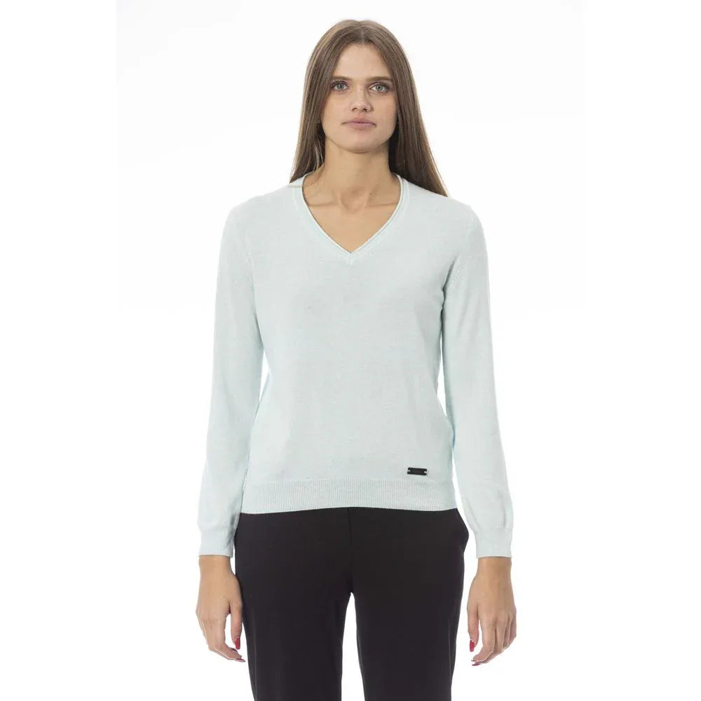 Baldinini Trend Light Blue Cashmere Women Sweater - Zeiniez