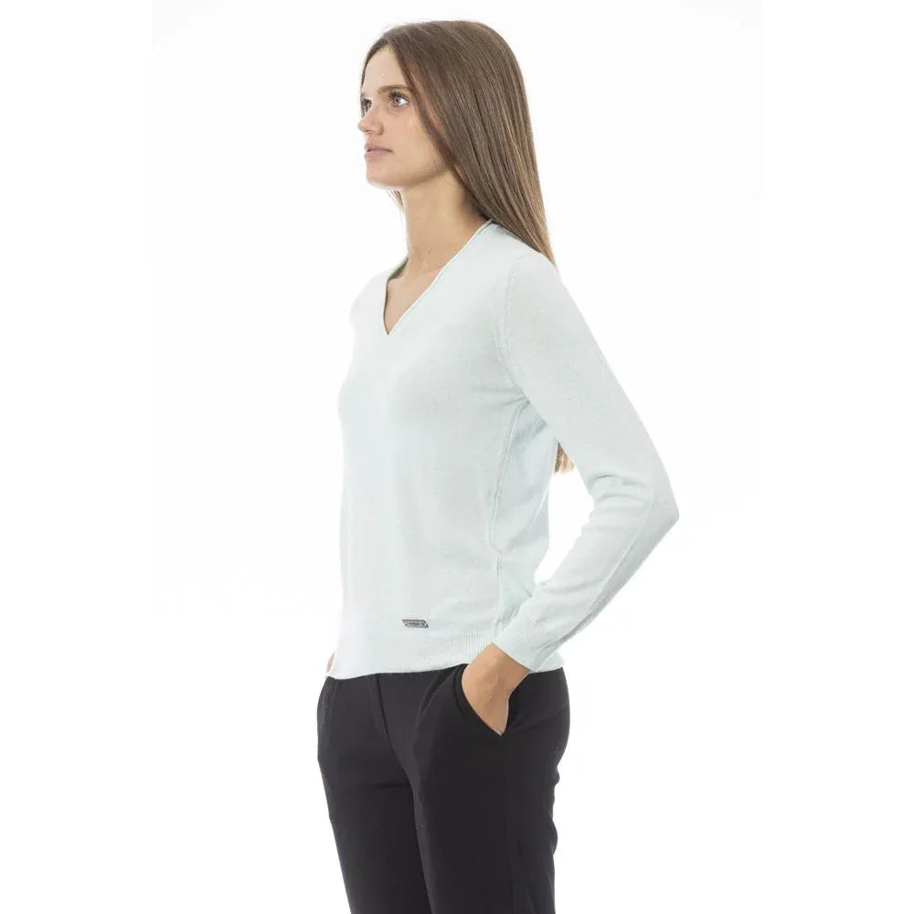 Baldinini Trend Light Blue Cashmere Women Sweater - Zeiniez