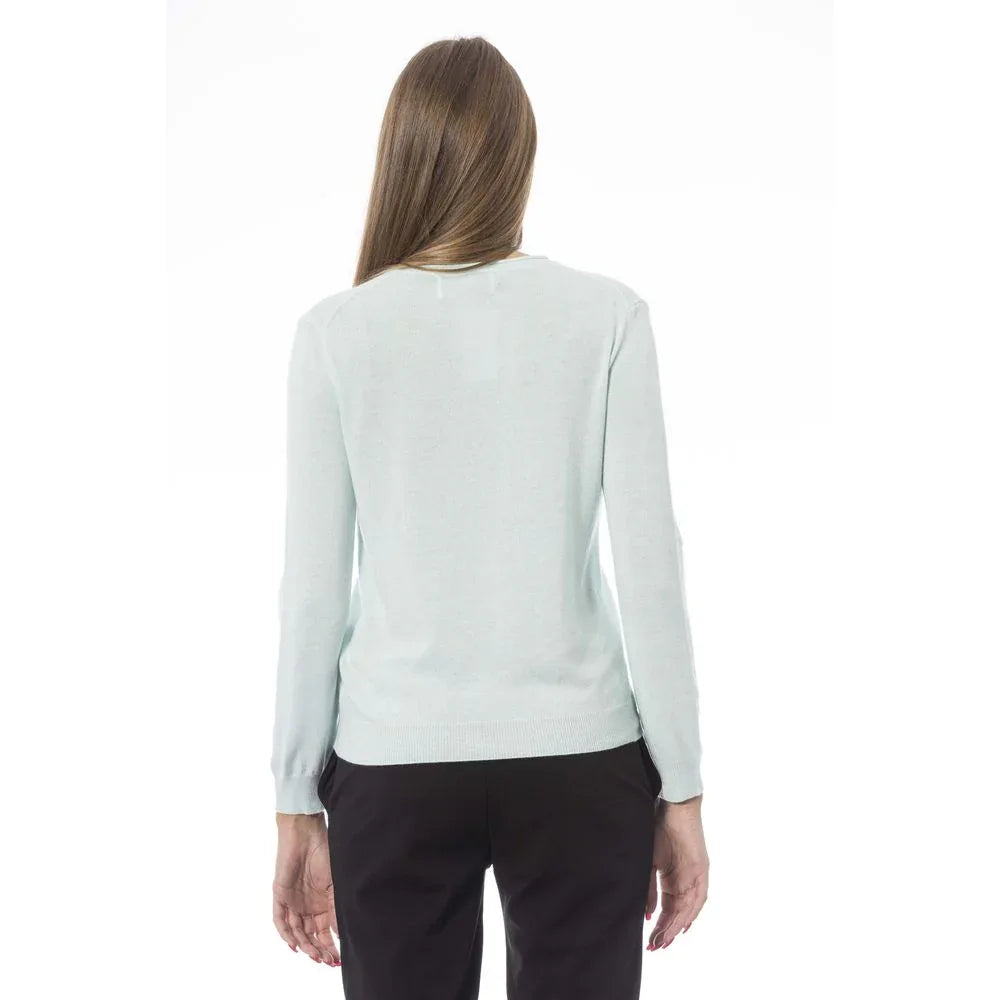 Baldinini Trend Light Blue Cashmere Women Sweater - Zeiniez
