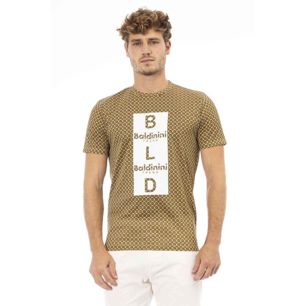 Baldinini Trend Yellow Cotton Men T-Shirt - Zeiniez