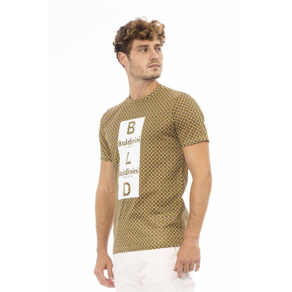 Baldinini Trend Yellow Cotton Men T-Shirt - Zeiniez