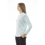 Baldinini Trend Light Blue Wool Women Sweater - Zeiniez