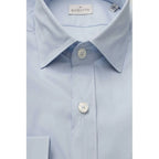 Bagutta Light Blue Cotton Men Shirt - Zeiniez
