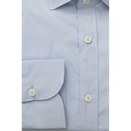 Bagutta Light Blue Cotton Men Shirt - Zeiniez