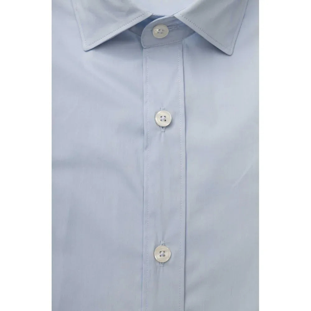 Bagutta Light Blue Cotton Men Shirt - Zeiniez