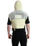 Dolce & Gabbana Yellow Nylon Hooded Sportswear Vest Jacket - Zeiniez