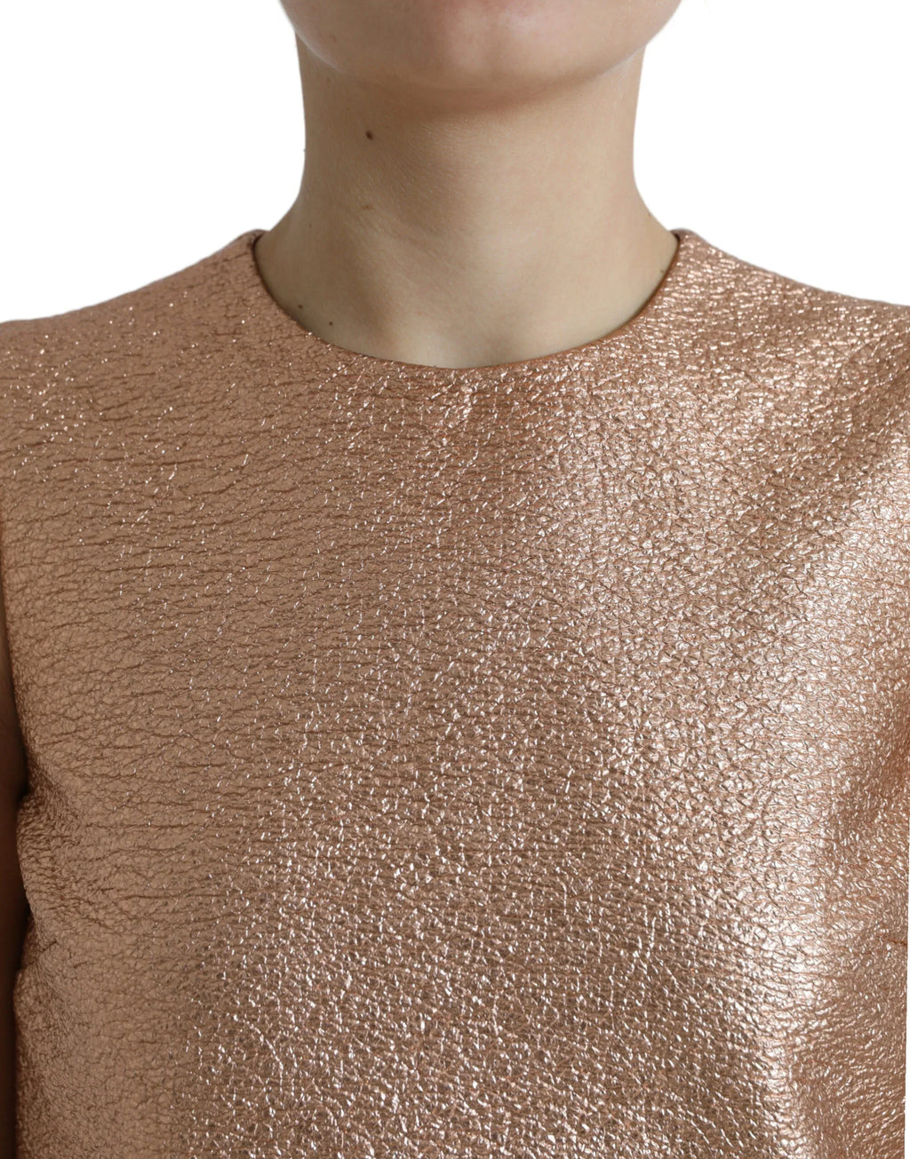 Dolce & Gabbana Pink Jacquard Sleeveless Shift Mini Dress - Zeiniez