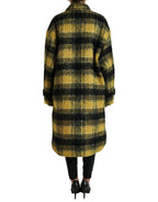 Dolce & Gabbana Yellow Plaid Long Sleeve Casual Coat Jacket - Zeiniez