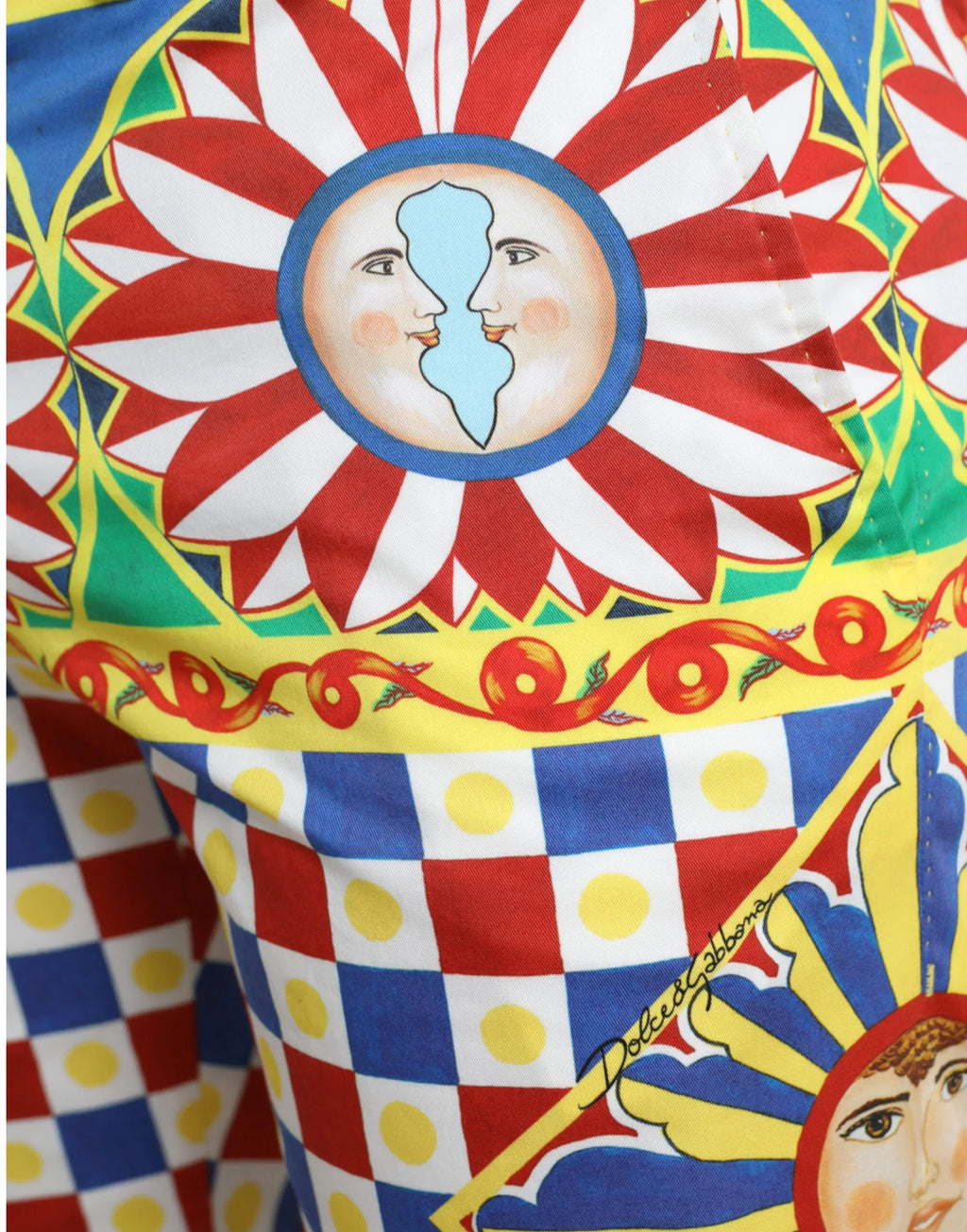 Dolce & Gabbana Multicolor Carretto Print Men Bermuda Shorts - Zeiniez