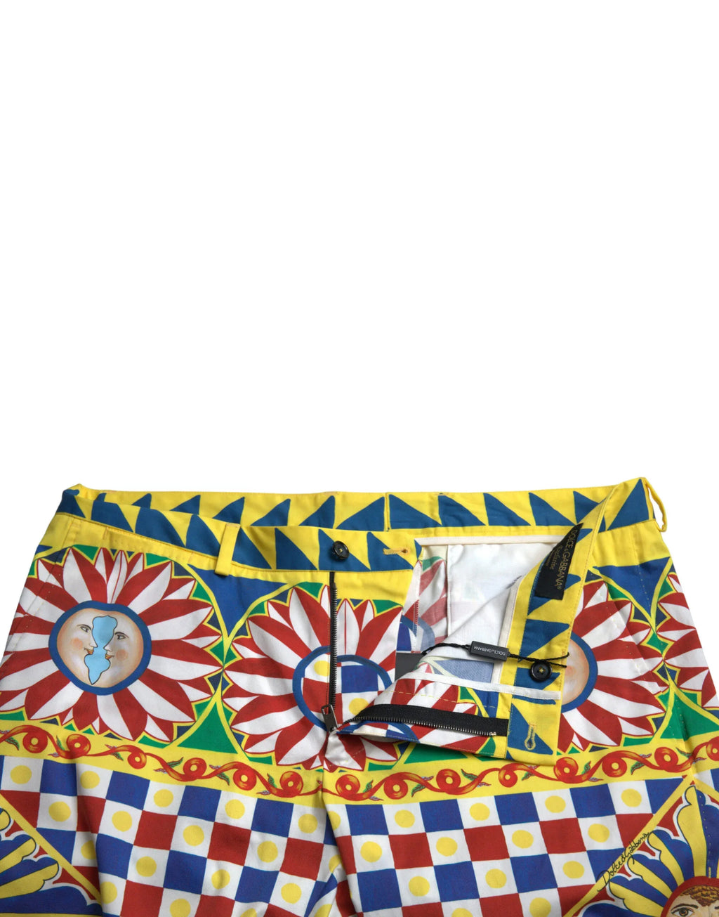 Dolce & Gabbana Multicolor Carretto Print Men Bermuda Shorts - Zeiniez