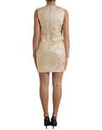 Dolce & Gabbana Metallic Floral Jacquard A-line Mini Dress - Zeiniez