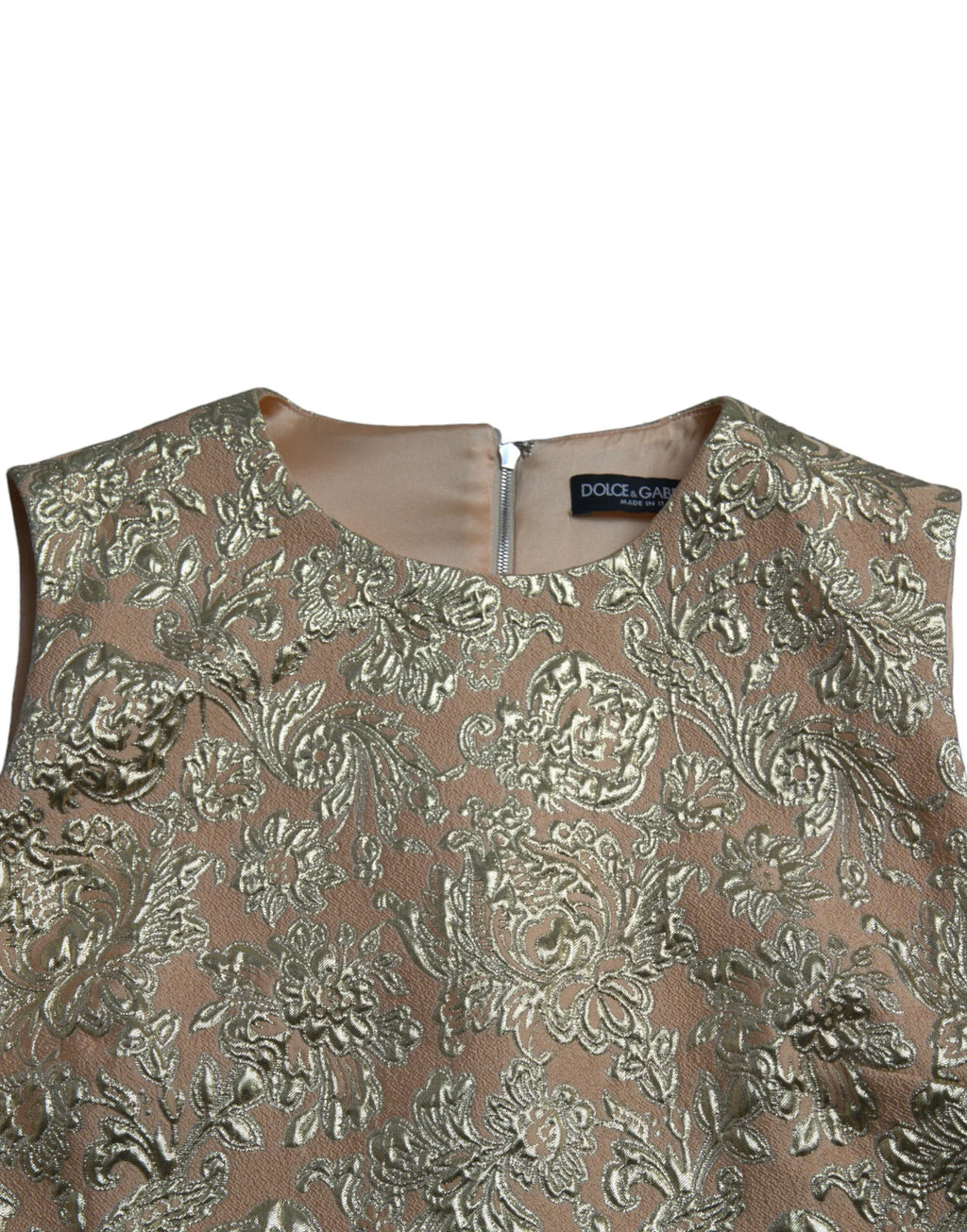 Dolce & Gabbana Metallic Floral Jacquard A-line Mini Dress - Zeiniez