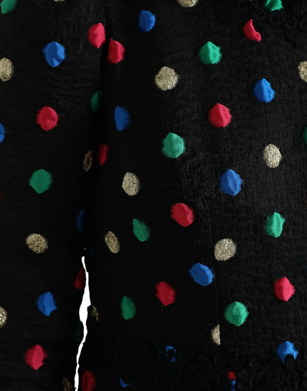 Dolce & Gabbana Black Polka Dot Ruffle Cotton Midi Dress - Zeiniez