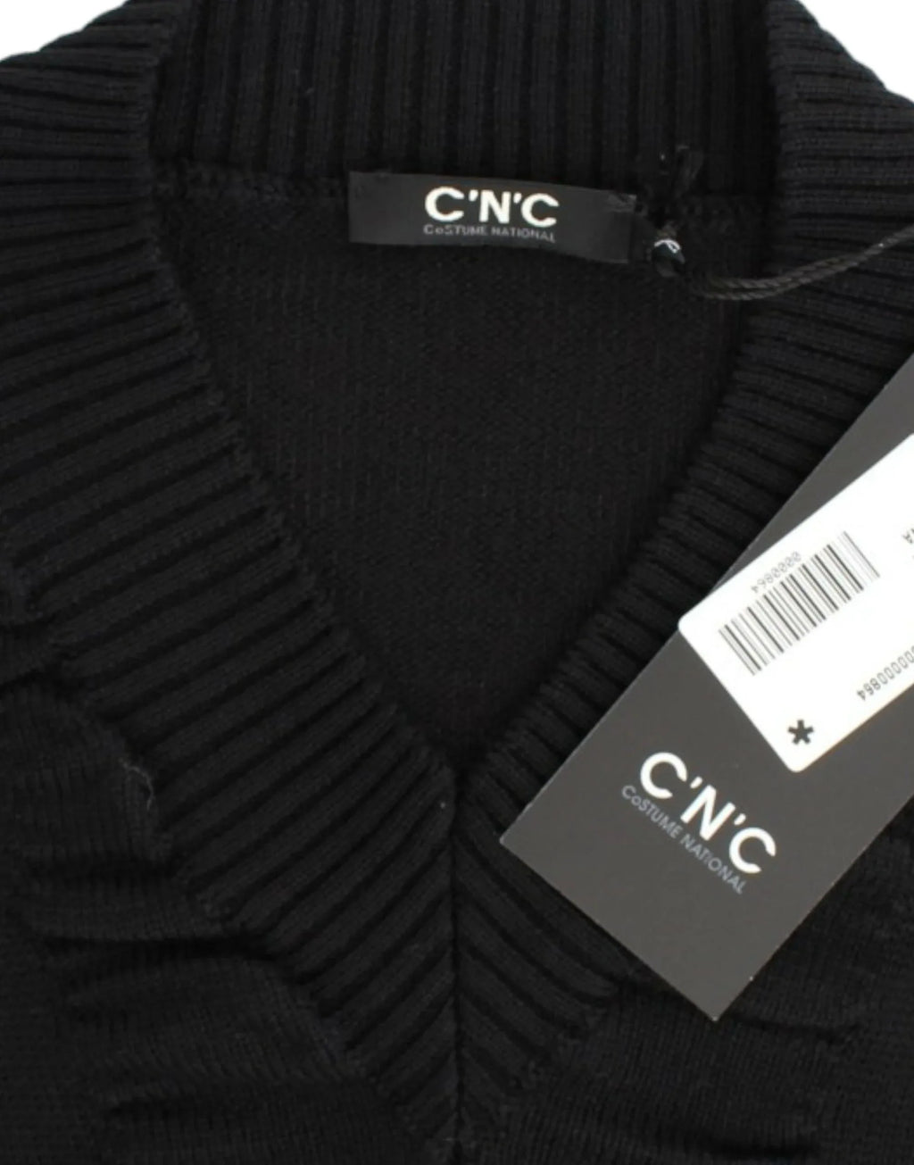 Costume National Black V-neck wool sweater - Zeiniez