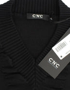 Costume National Black V-neck wool sweater - Zeiniez