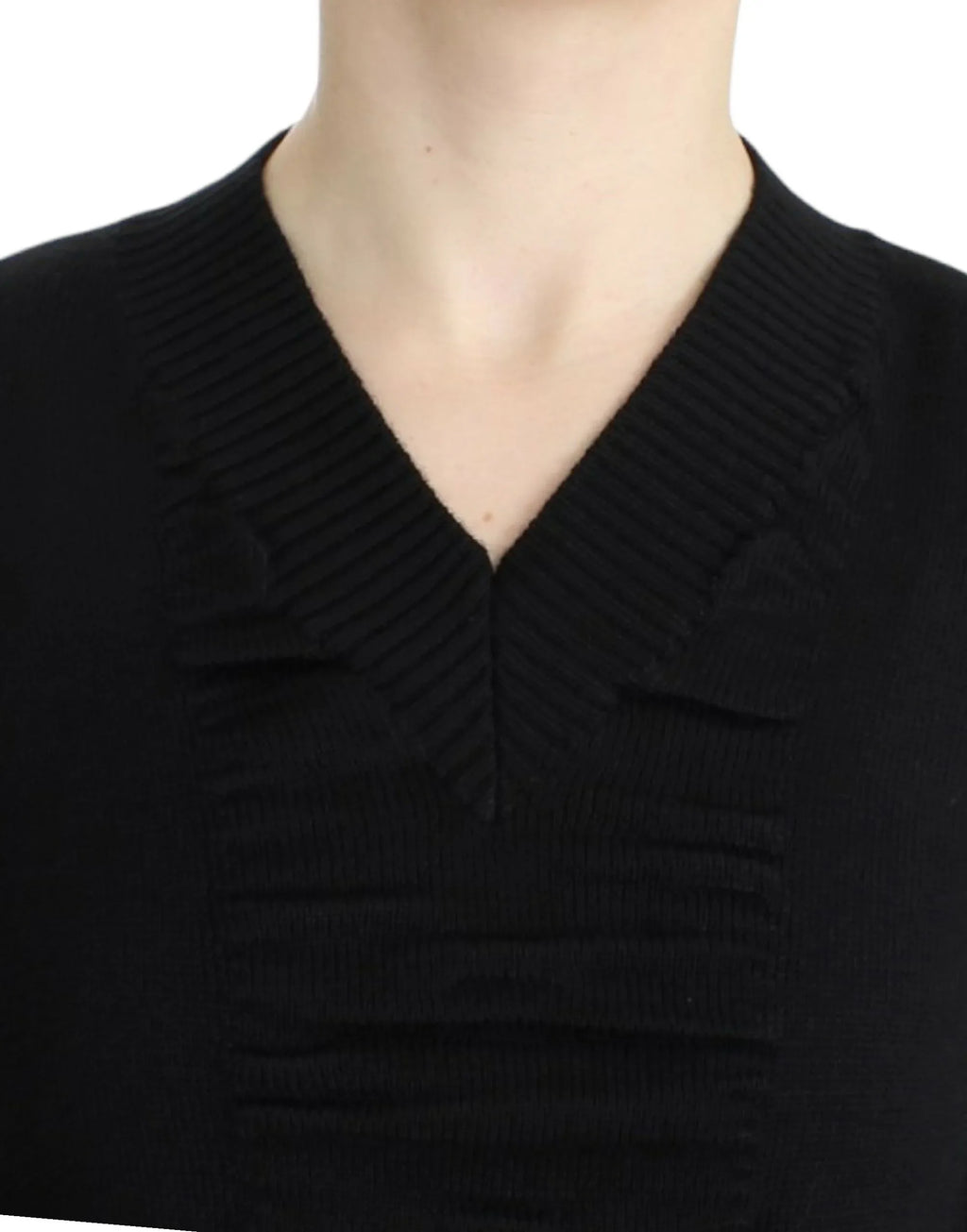 Costume National Black V-neck wool sweater - Zeiniez