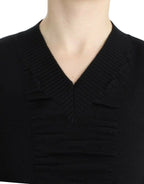 Costume National Black V-neck wool sweater - Zeiniez
