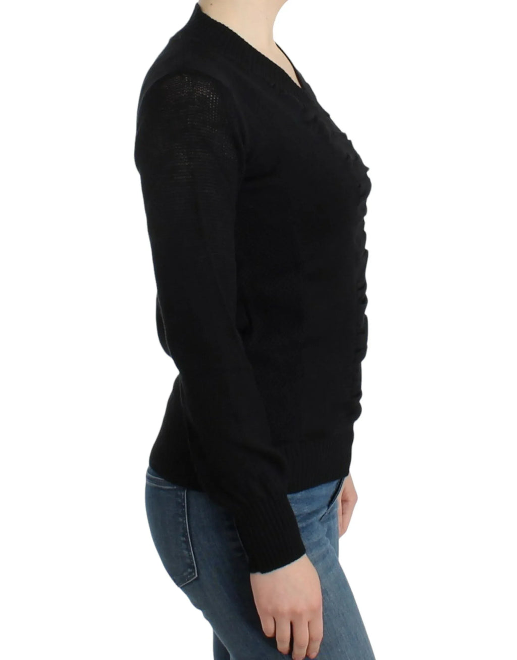 Costume National Black V-neck wool sweater - Zeiniez