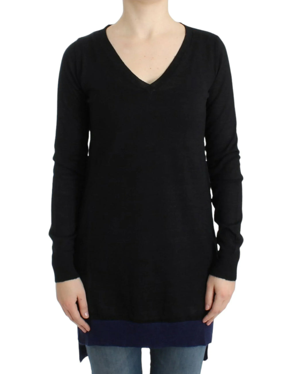 Costume National Black V-neck lightweight sweater - Zeiniez