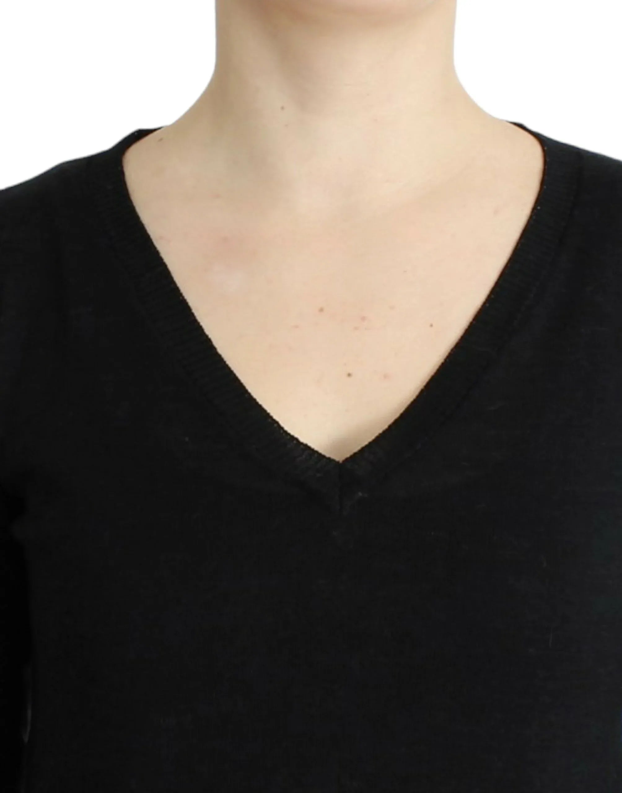 Costume National Black V-neck lightweight sweater - Zeiniez