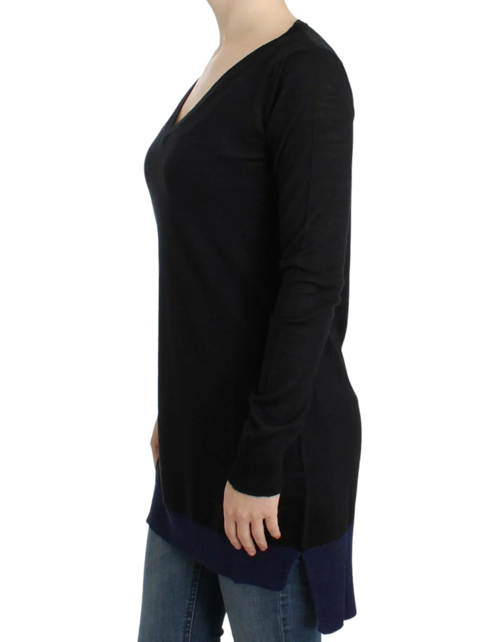 Costume National Black V-neck lightweight sweater - Zeiniez