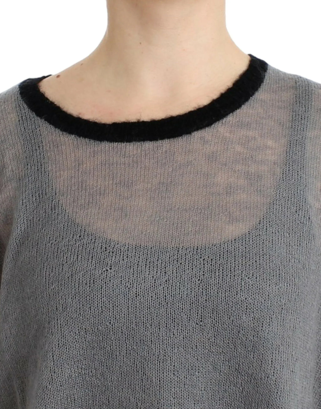 Costume National Gray embellished asymmetric sweater - Zeiniez